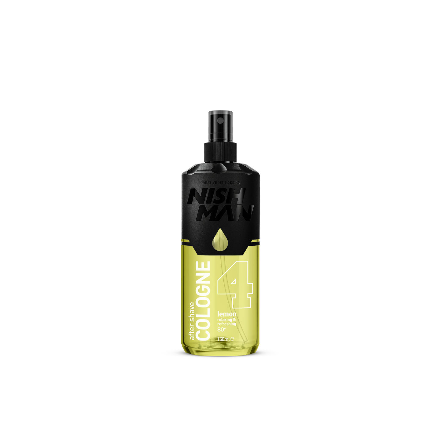 Nishman cologne bottle on a white background