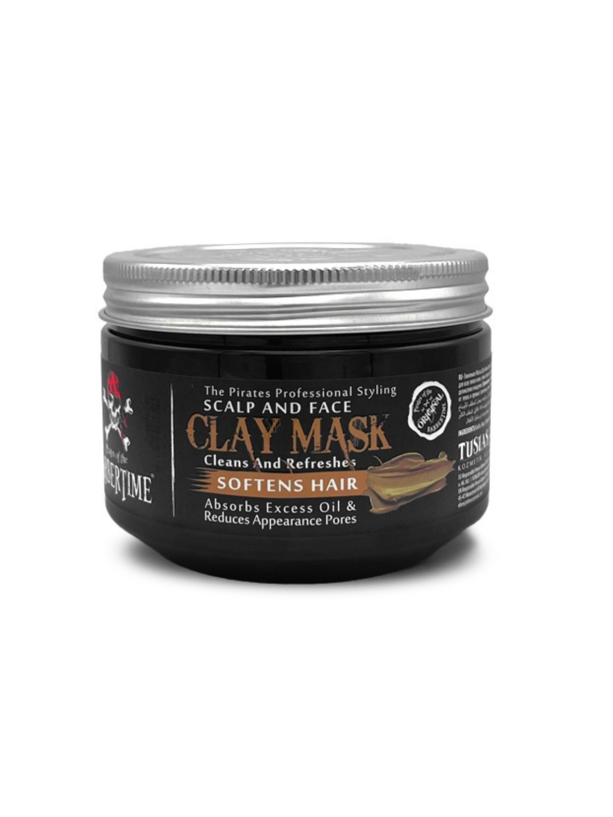 BARBERTIME CLAY MASK 450 GR – DEEP CLEANSING FACE & SCALP MASK
