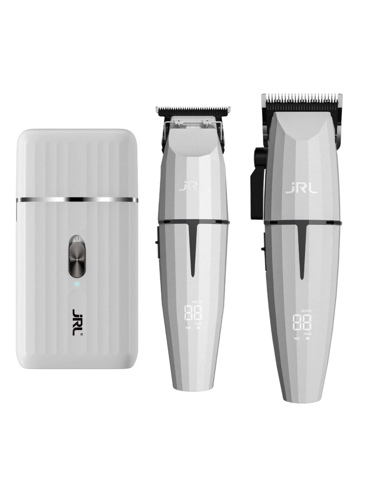 JRL GHOST KIT 2 – ПРОФЕСИОНАЛЕН КОМПЛЕКТ С МАШИНКА, ТРИМЕР И ШЕЙВЪР