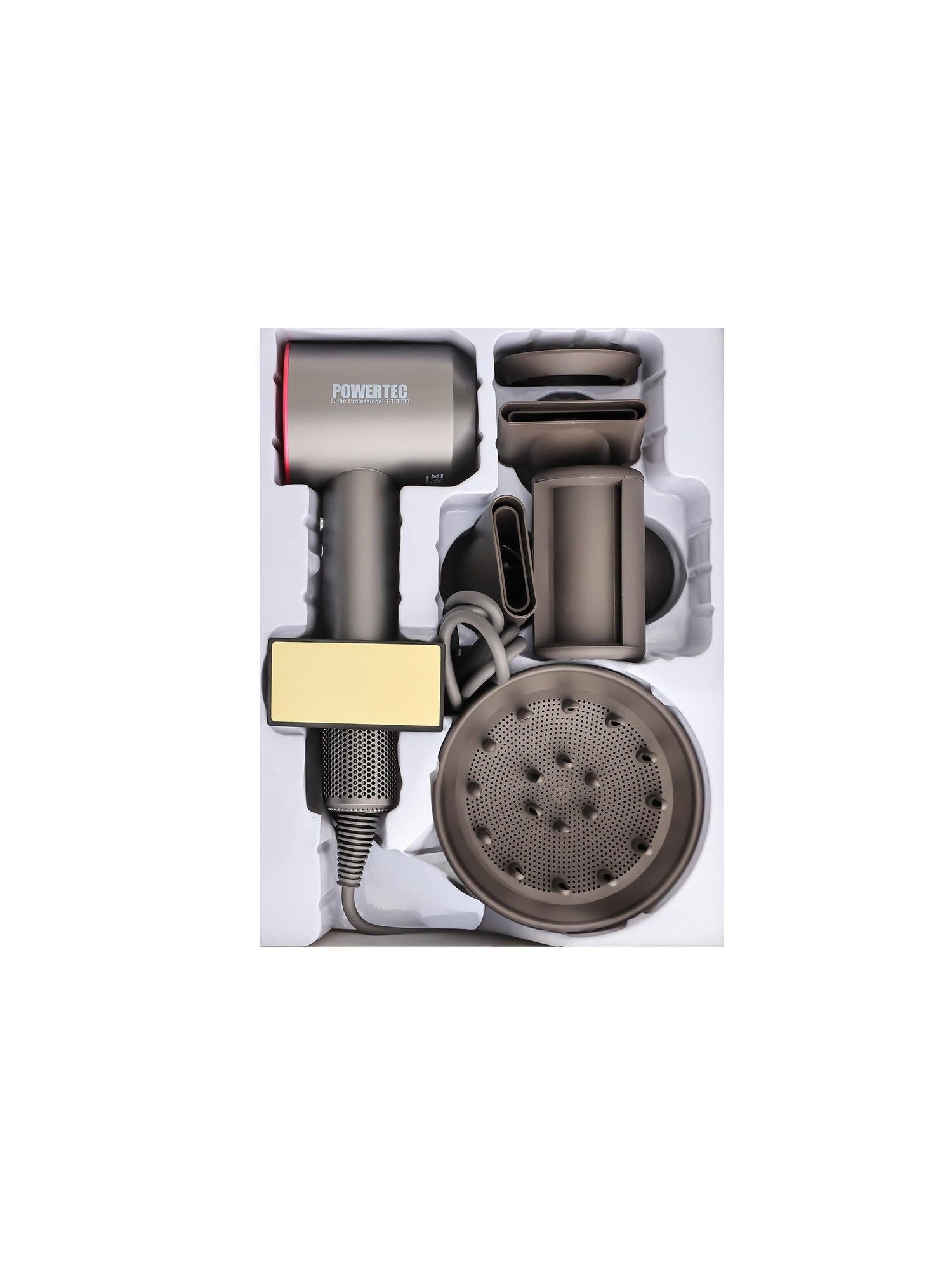 Powertec TR-3333 Йонизиращ плазмен професионален сешоар – 5 функции