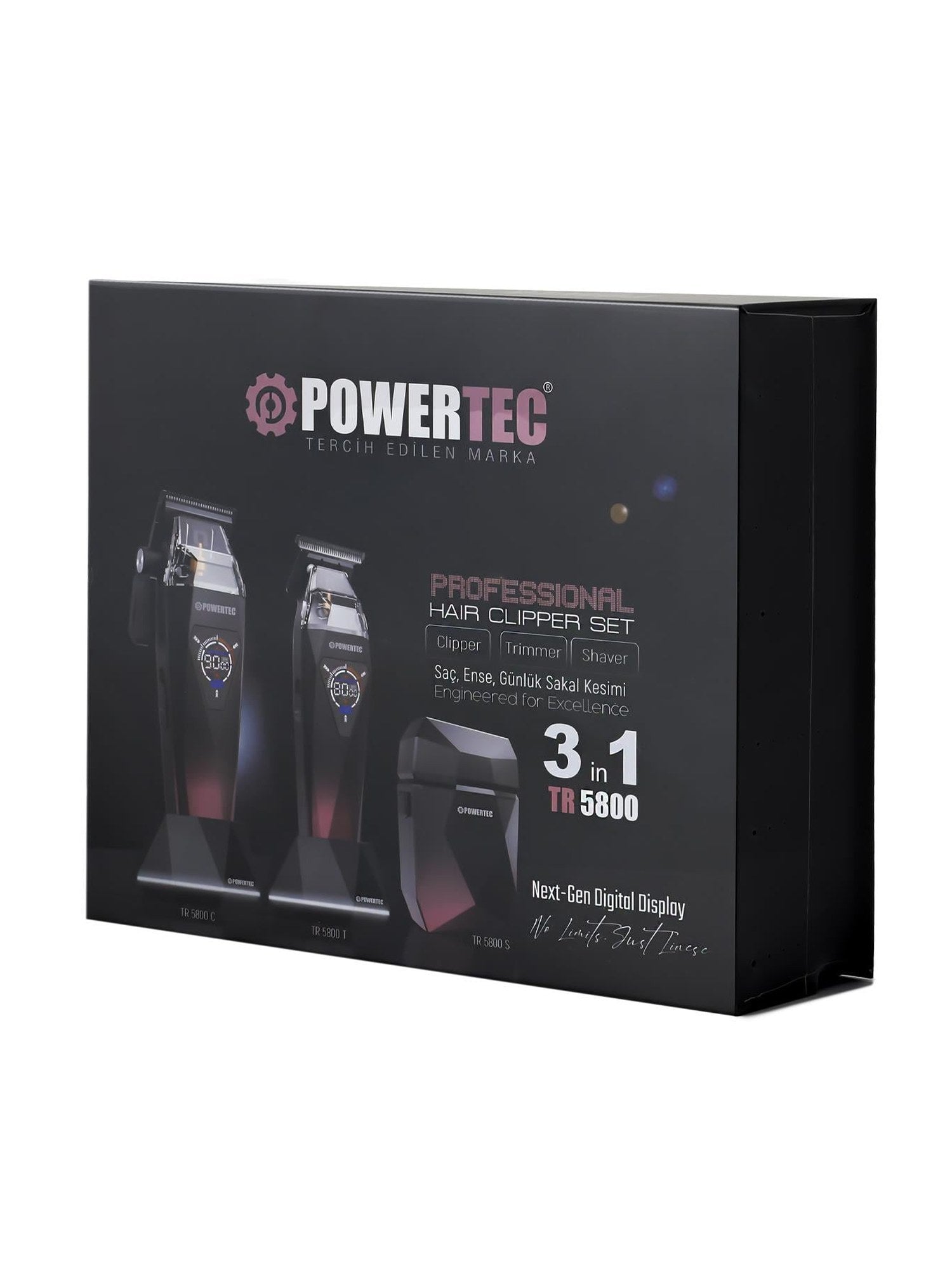 Powertec TR-5800 машинка за коса, брада и врат – комплект 3 в 1