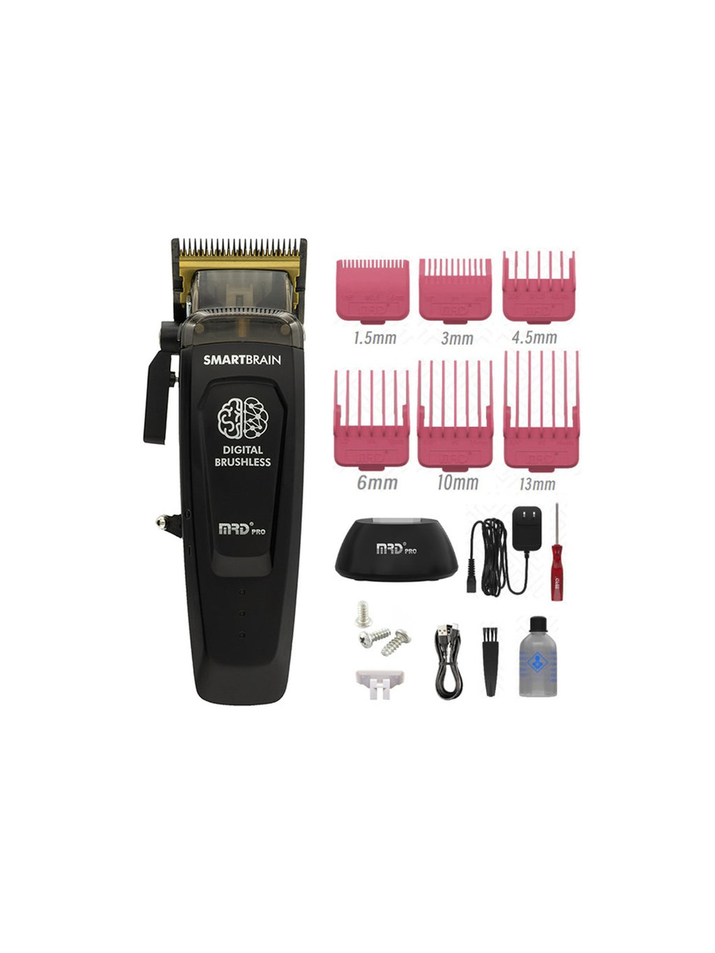 MRD Smart Brain Professional Hair Clipper - Black