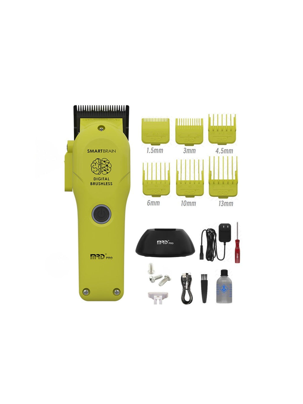 MRD Pro Smart Brain Light Professional Hair Clipper - Green