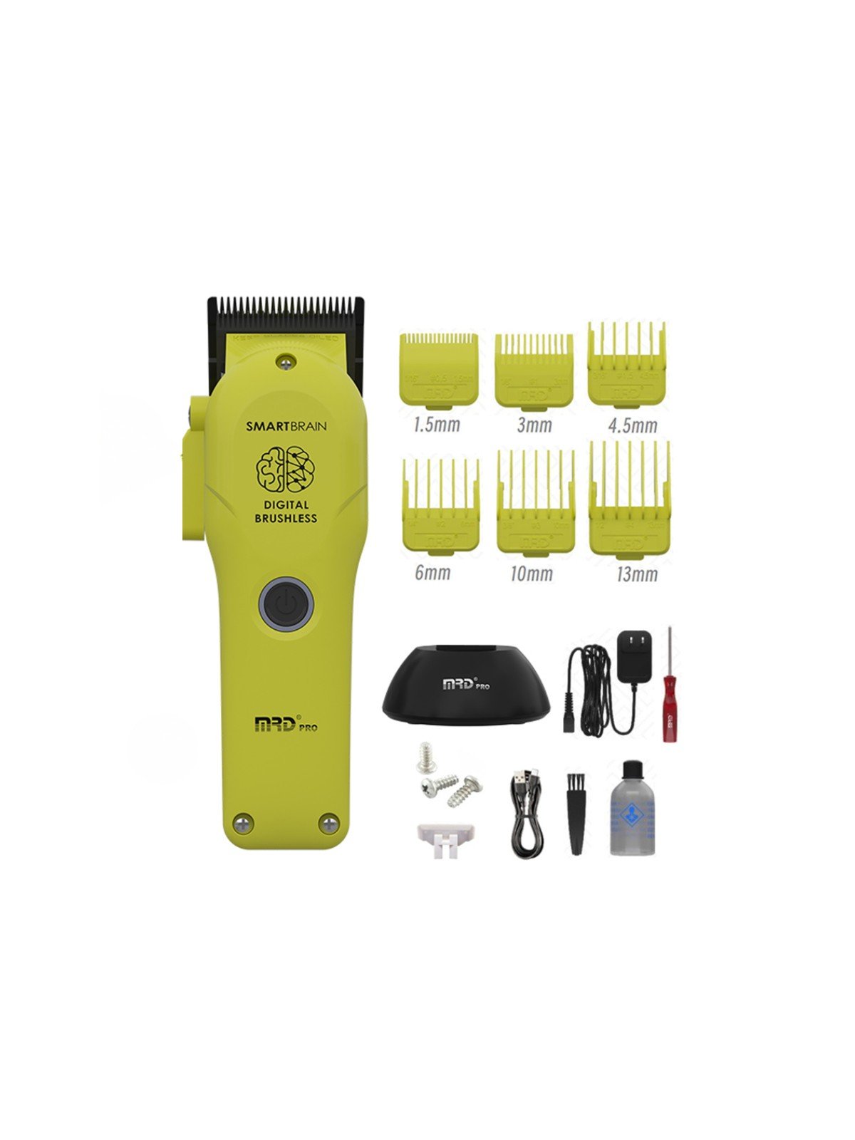 MRD Pro Smart Brain Light Professional Hair Clipper - Green