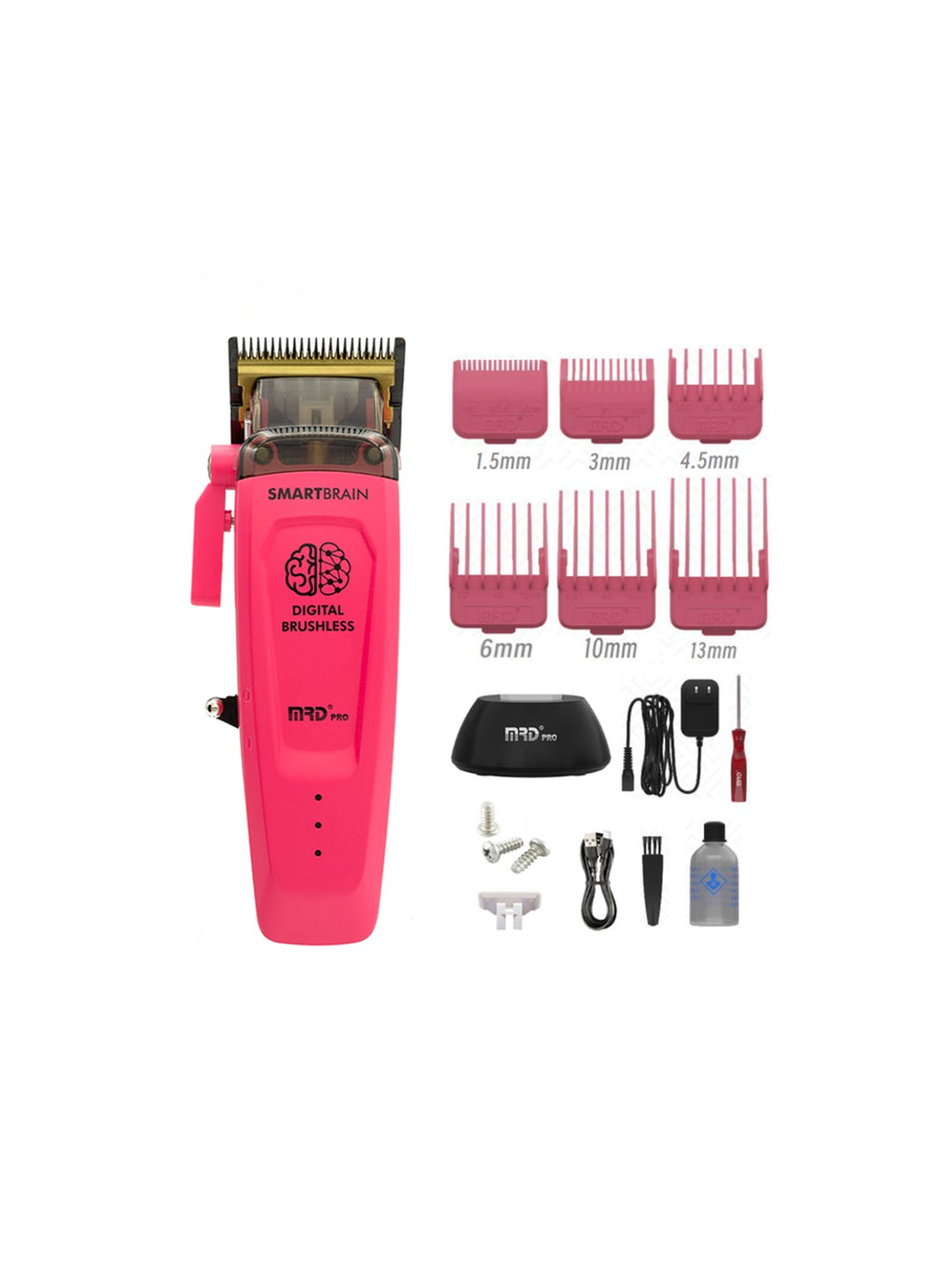 MRD Smart Brain Professional Hair Clipper - Pink