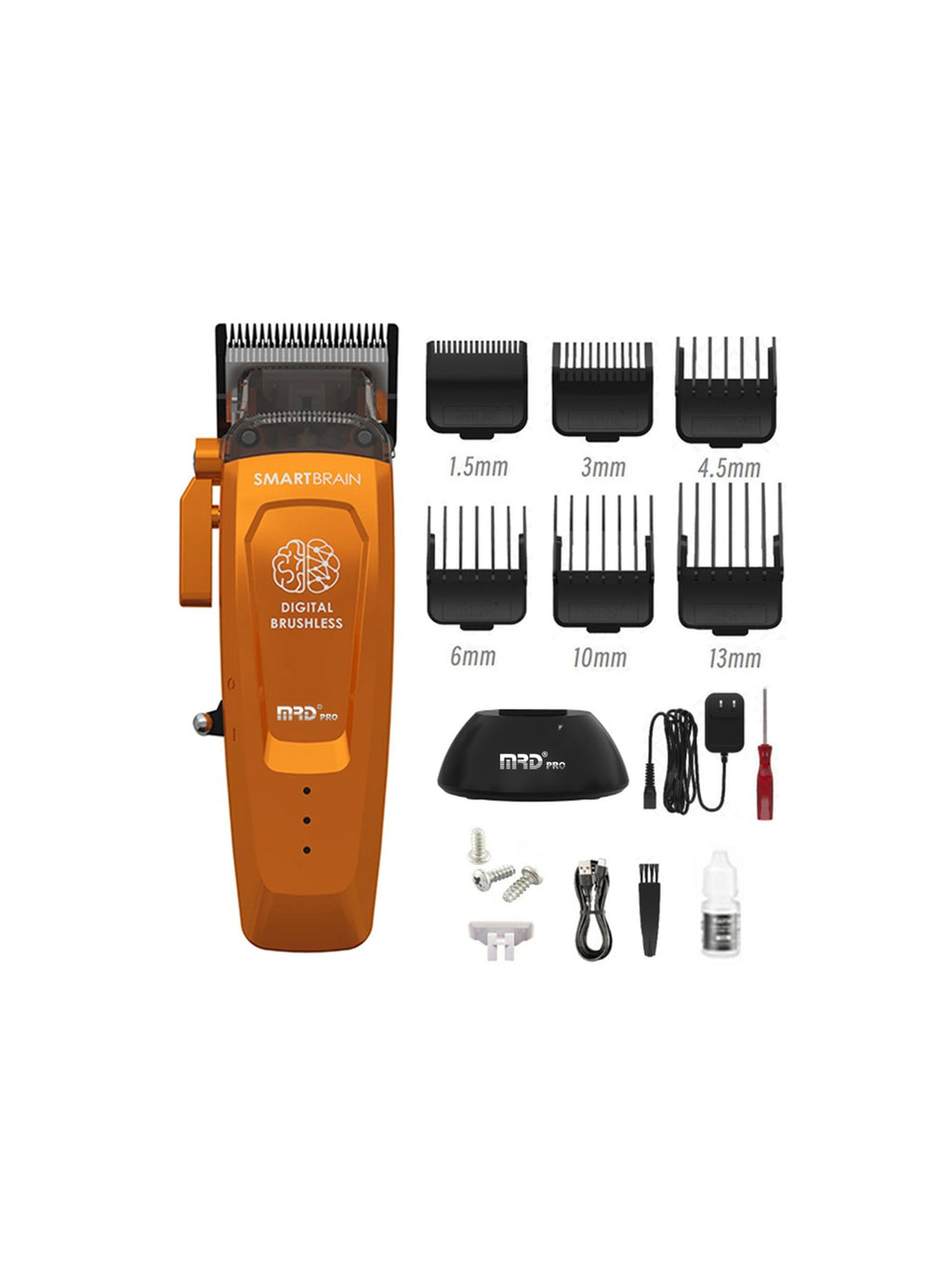 MRD Smart Brain Professional Hair Clipper - Orange