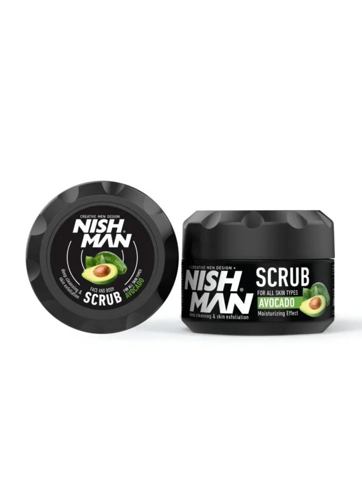 NISHMAN Face & Skin Scrub Avocado 300 ml – Дълбоко почистващ скраб с авокадо за лице и тяло