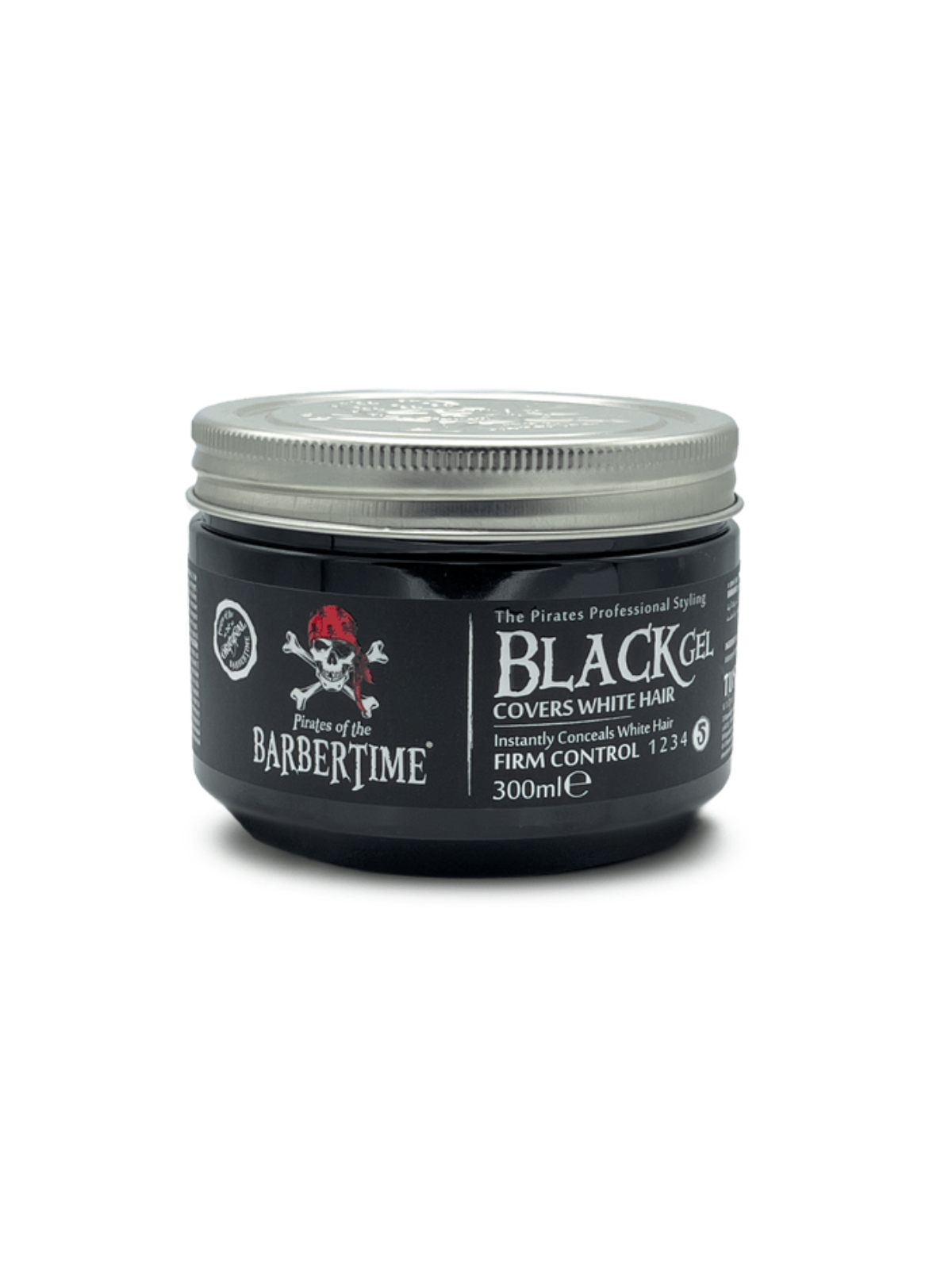 BARBERTIME BLACK GEL COLORING STRONG HOLD HAIR GEL 300 ML