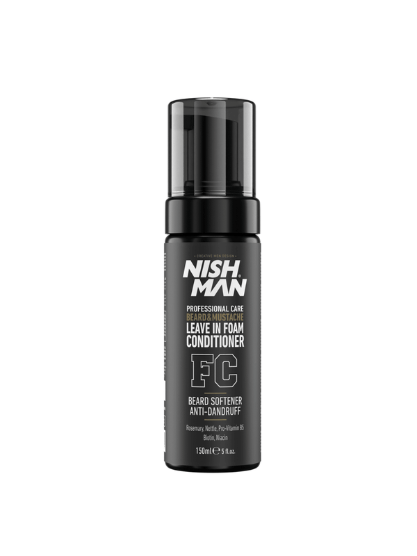 NISHMAN saç sakal ve bıyık bakım için 150 ml leave-in köpük saç kremi, yumuşatıcı ve besleyici formülüyle.