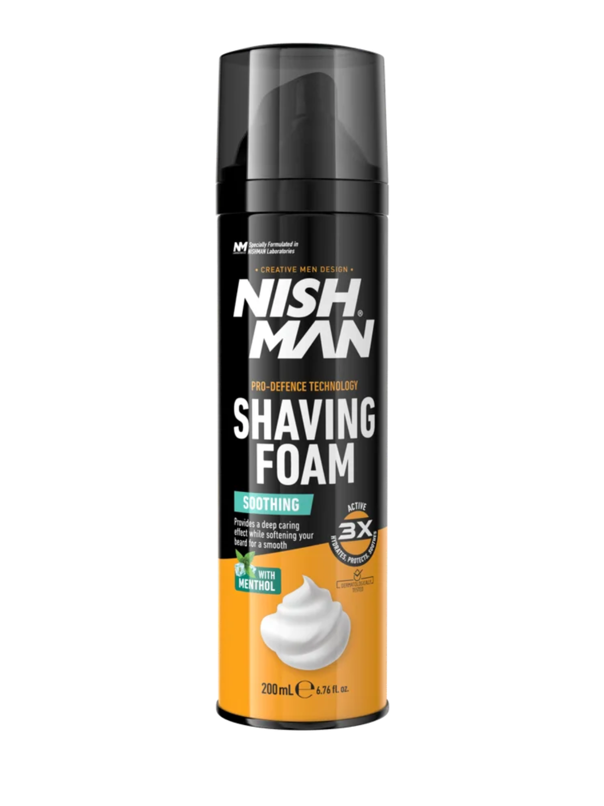 NISHMAN SHAVING FOAM SOOTHING MENTHOL 200 МЛ – ОСВЕЖАВАЩА ПЯНА ЗА БРЪСНЕНЕ С МЕНТОЛ