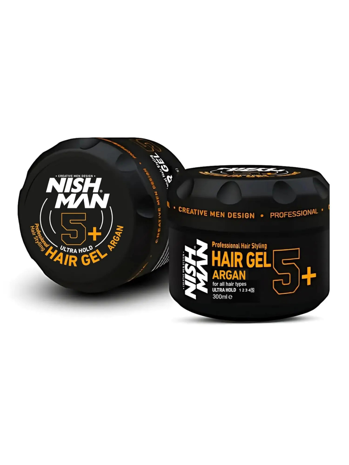 NISHMAN HAIR STYLING GEL 5+ 300 ML – GUM EFFECT, ARGAN & SEA SALT PROFESSIONAL HAIR GEL