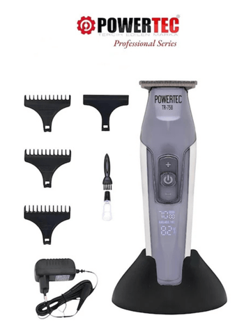 POWERTEC TR-758 Professional T-Blade Trimmer – 0.1 mm Ultra Close Cut