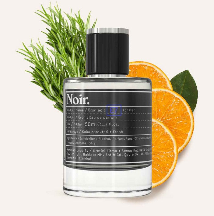 Noir Man E7 Eau de Parfum 50 ml – men’s woody fresh fragrance inspired by Abercrombie & Fitch Fierce
