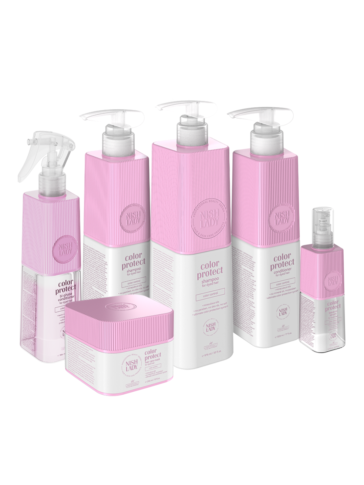 NISHLADY COLOR PROTECT BI-PHASE CONDITIONER 386 МЛ – ДВУФАЗЕН БАЛСАМ БЕЗ ИЗПЛАКВАНЕ ЗА БОЯДИСАНА КОСА