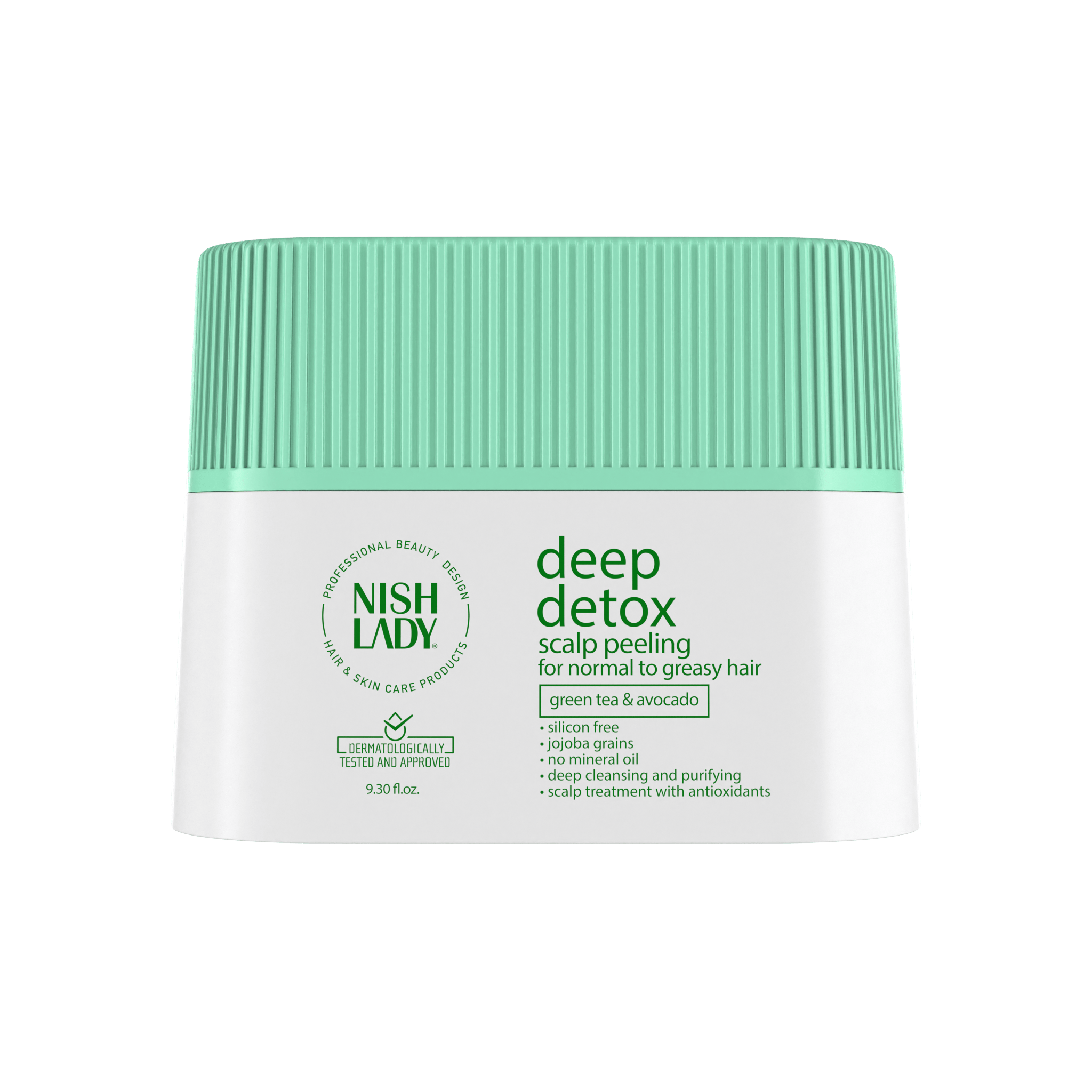 NishLady derin detoks saç derisi peeling maskesi, 275 ml, saç derisini temizleyen ve canlandıran saç bakım ürünü.