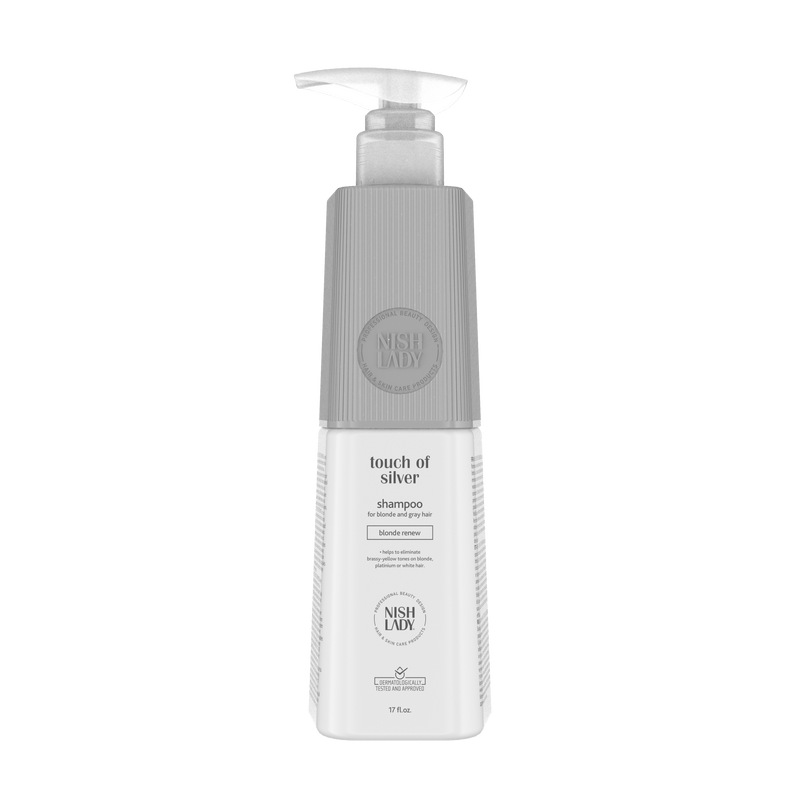 NISHLADY Touch of Silver Лилав Тониращ Шампоан за Руса, Изрусена и Сива Коса 503 / 947 мл
