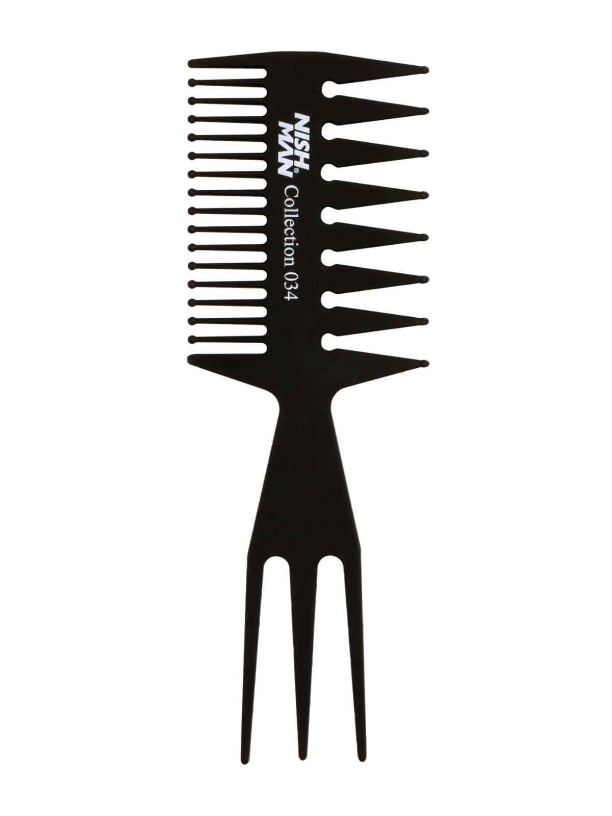 NISHMAN HAIR COMB 034 – ПРОФЕСИОНАЛЕН ГРЕБЕН С МНОГОРАЗМЕРНИ ЗЪБЦИ ЗА ПОДСТРИГВАНЕ И СТИЛИЗИРАНЕ