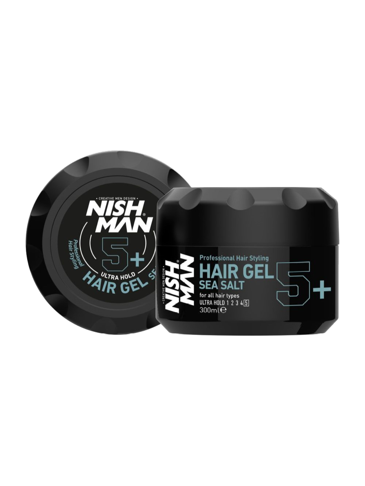 NISHMAN HAIR STYLING GEL 5+ 300 ML – GUM EFFECT, ARGAN & SEA SALT PROFESSIONAL HAIR GEL