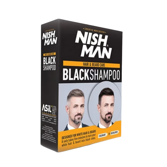 Nishman Черен Шампоан за Коса и Брада, 400 мл