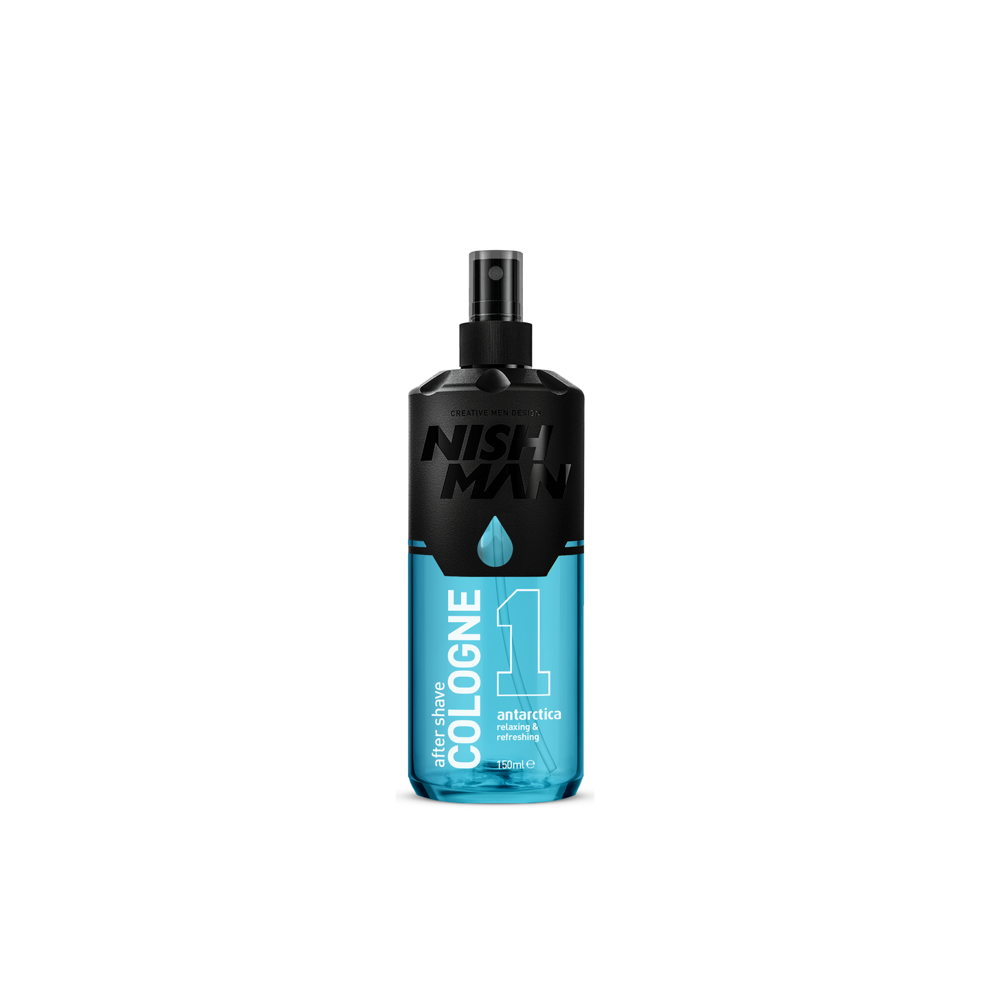 Nishman Cologne bottle on a white background