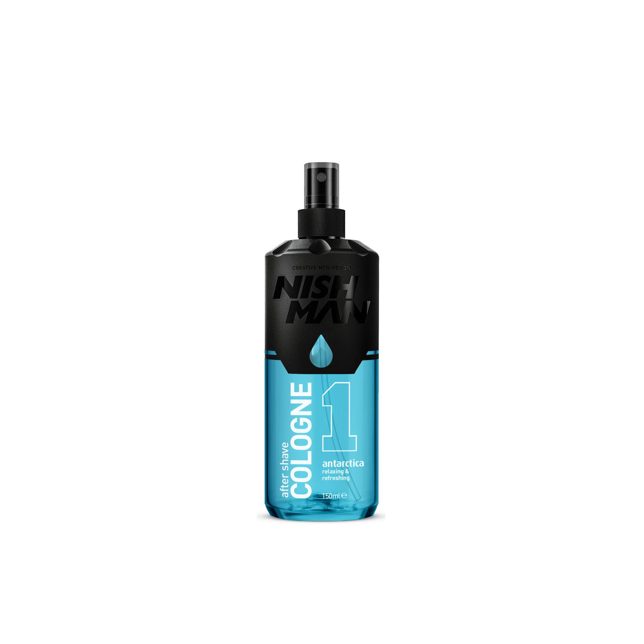 Nishman Cologne bottle on a white background