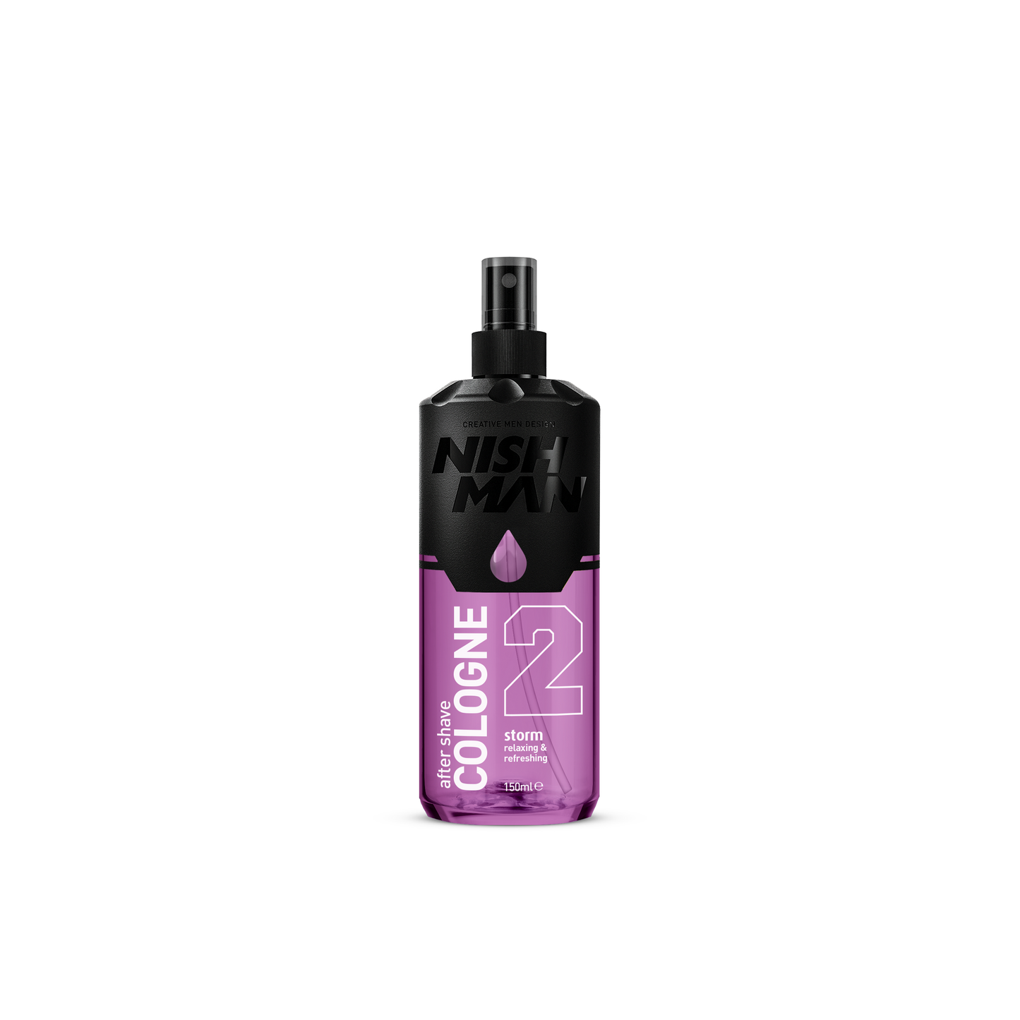 Nish Man Cologne bottle on a white background