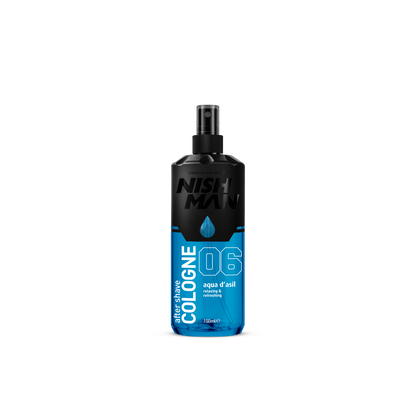 Nishman cologne spray bottle on a white background