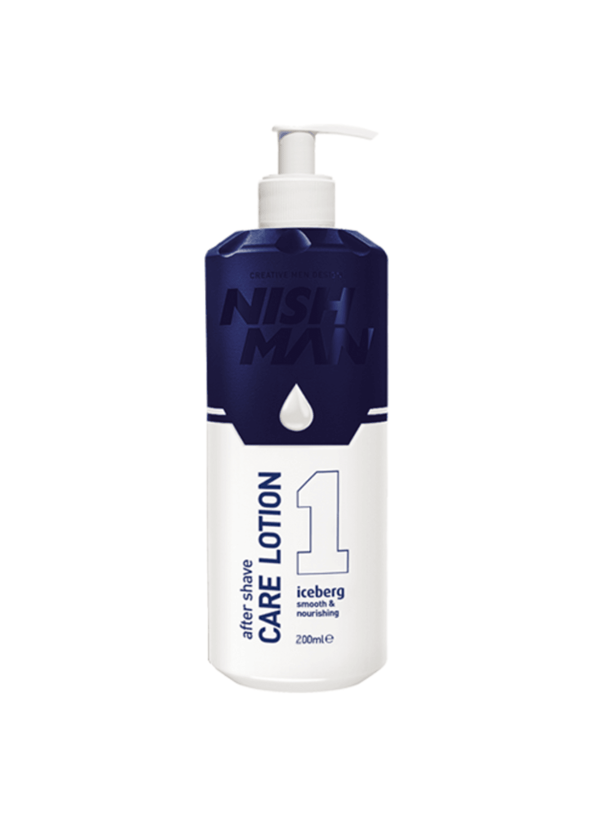 NISHMAN markalı alkol içermeyen after shave losyonu, 200ml after shave krem kolonyası, yatıştırıcı ve ferahlatıcı bakım.