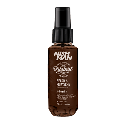 NISHMAN Beard & Mustache Perfume Spray 75 ml (Adonis & Genius)