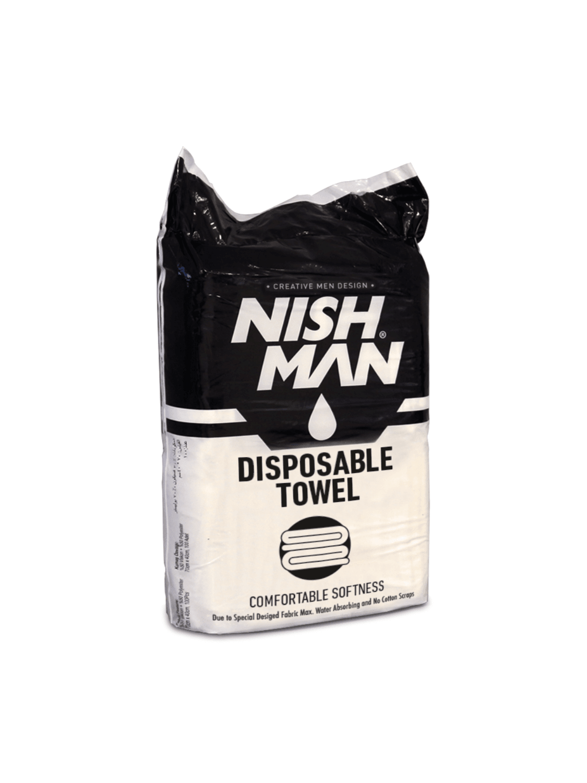 Nishman marka 100 adet tek kullanımlık havlu, yumuşak ve hijyenik temizlik amaçlı, 500x750 mm boyutlarında.