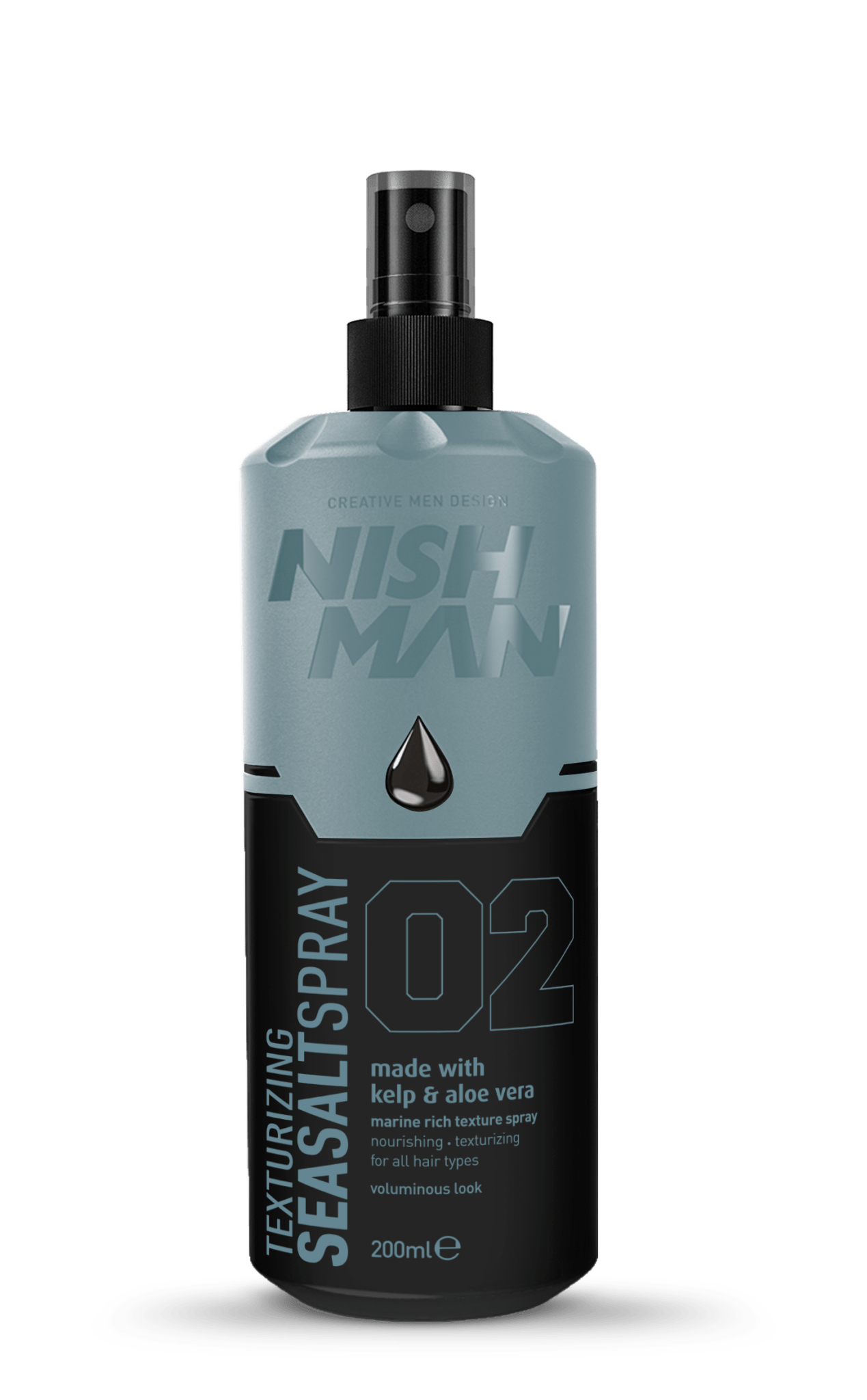 Nish Man Texturizing Seasalt Spray bottle on a white background