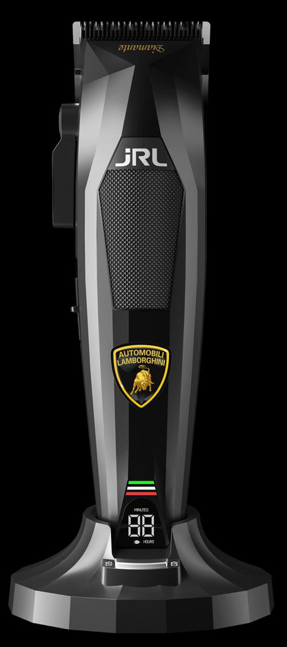 Hair trimmer with Lamborghini logo on a black background