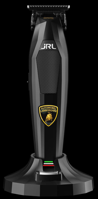 Hair trimmer with Lamborghini logo on a black background