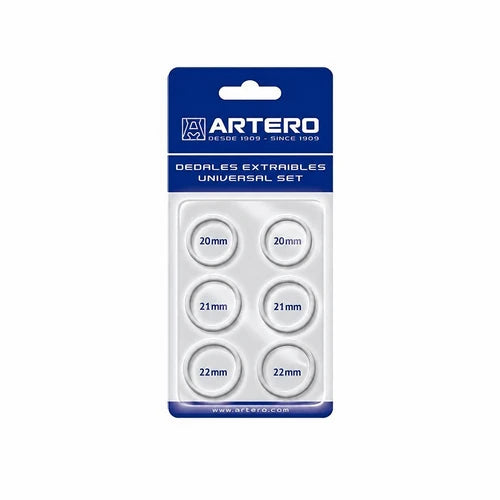 Artero transparent rubber scissor rings, six-piece pack in 20, 21 and 22 mm