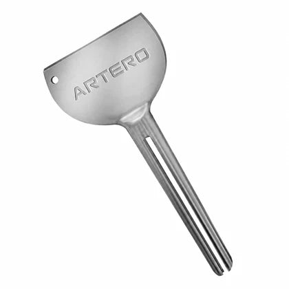 ARTERO E474 solid metal hair colour tube squeezing key with engraved ARTERO logo and split stem