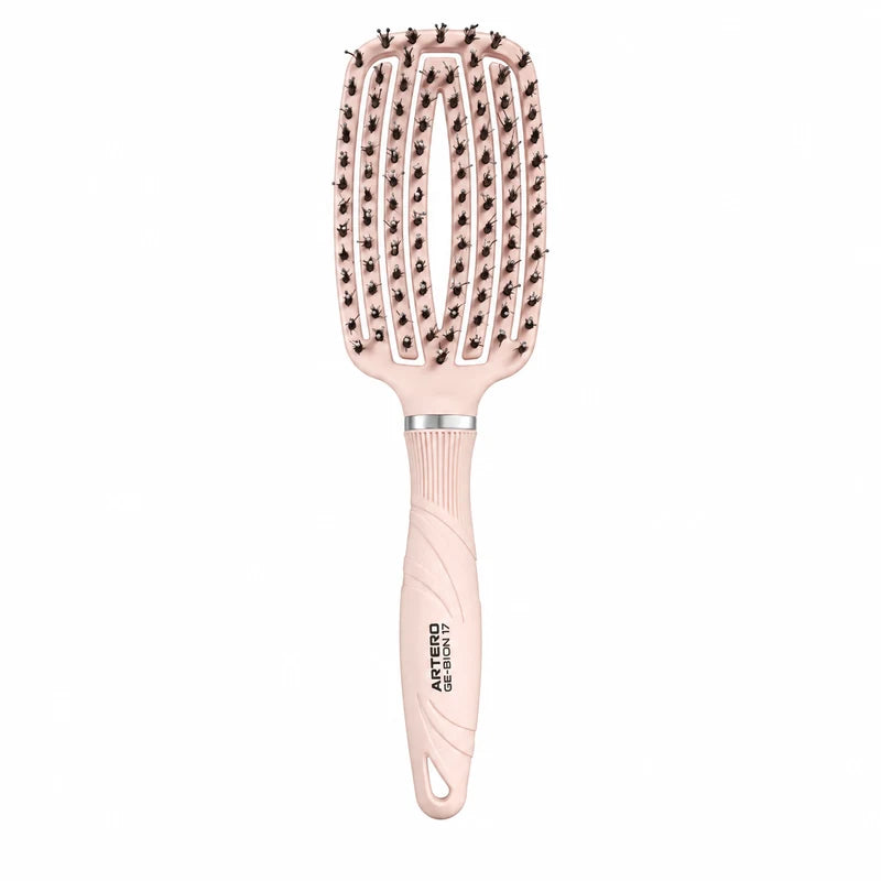 ARTERO GE-BION 17 Flex Vent Brush Pink K615 with mixed bristles and a vented head