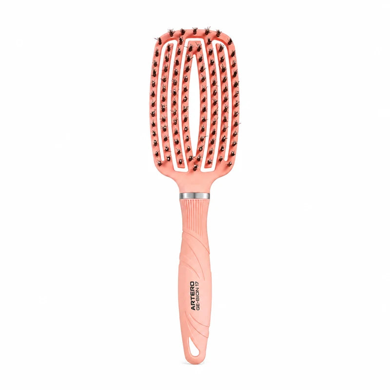 ARTERO GE-BION 17 Flex Vent Brush Peach K633 with mixed bristles and a vented head