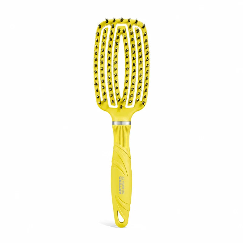 ARTERO GE-BION 17 Flex Vent Brush Yellow K636 with mixed bristles and a vented head