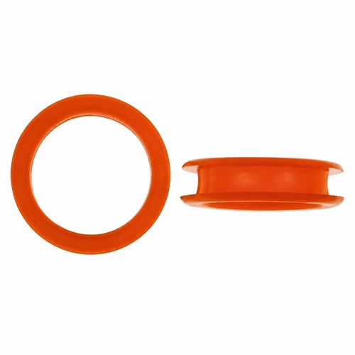 Artero A248 orange silicone scissor rings, front and side views