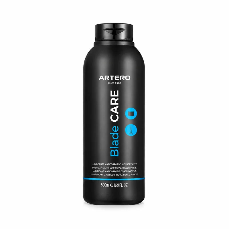 ARTERO BLADE CARE A453 black 500 ml blade-maintenance bottle with cyan Blade Care label and black cap