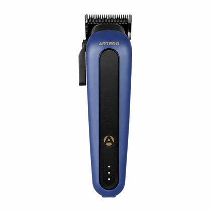 Dark blue ARTERO BROOKLYN M665 hair clipper with DLC taper blade and side adjustment lever
