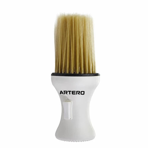 ARTERO K301 neck brush with powder dispenser and white soft-touch handle
