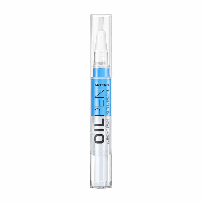 ARTERO OIL PEN Y449 4 ml lubricant brush applicator with a clear cap and cyan blue label