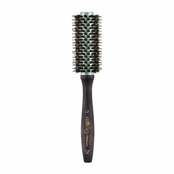 ARTERO Origin K611 22 mm round wooden hair brush with mixed boar and synthetic bristles