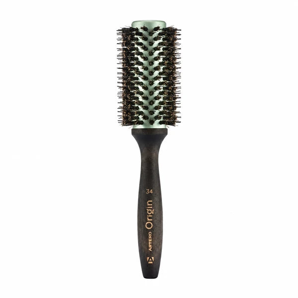 ARTERO Origin K612 34 mm round wooden hair brush with mixed boar and synthetic bristles