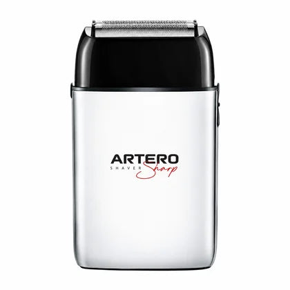 Silver ARTERO SHARP M695 double-head shaver with metal body and twin foil shaving head