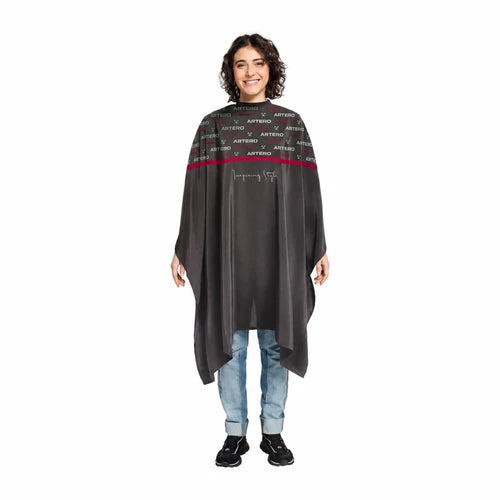 Artero W572 black logo-printed salon cutting cape