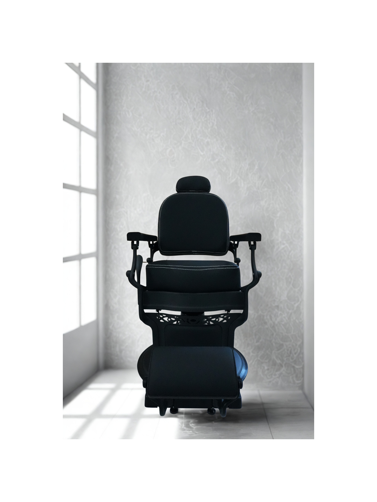 ASAKI MONACO VINTAGE BLACK Barber Chair