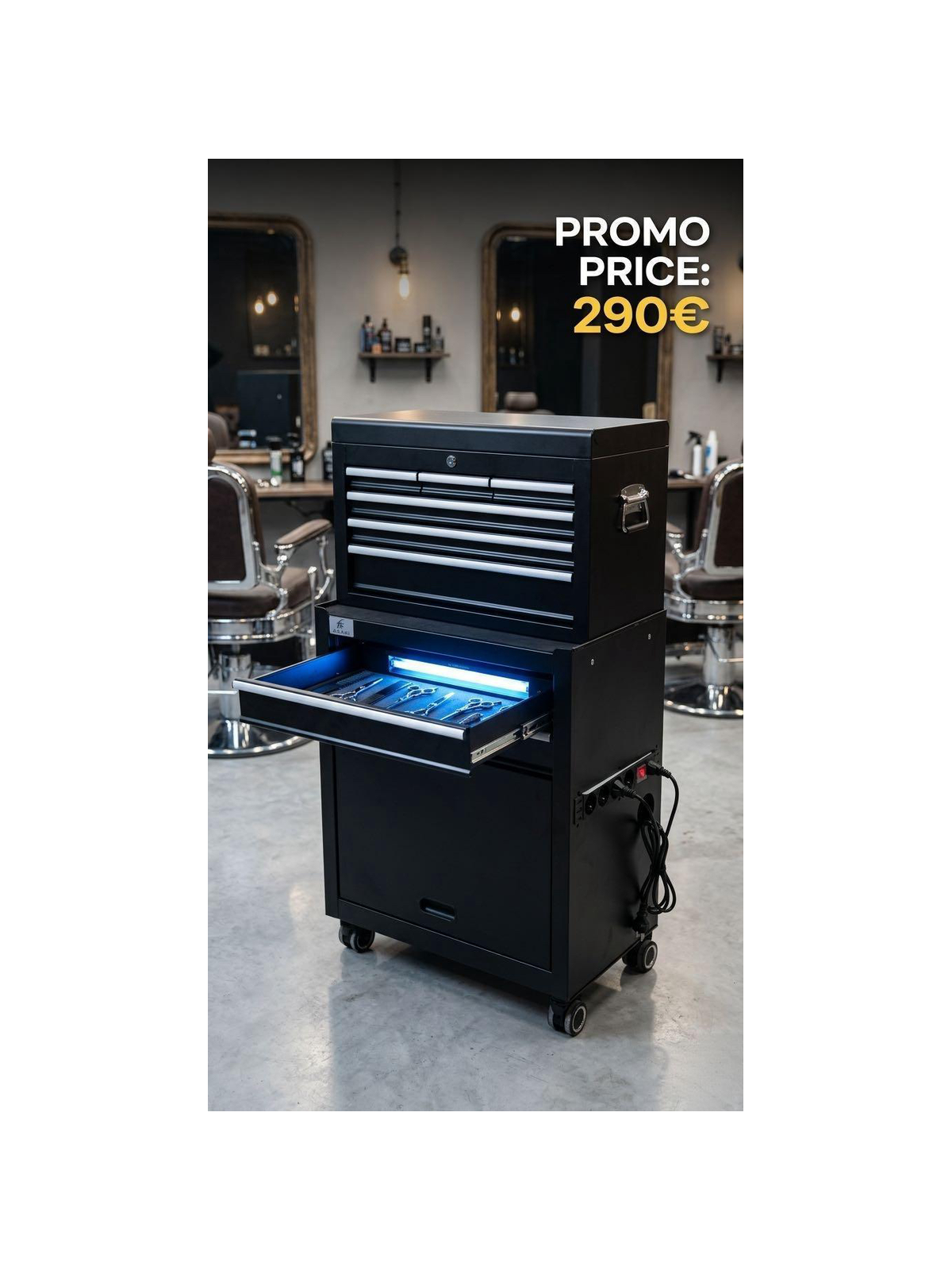 ASAKI Barber Trolley Pro