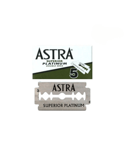 ASTRA Superior Platinum DE Blades 5 Pk (Green) – Professional Double Edge Razor Blades